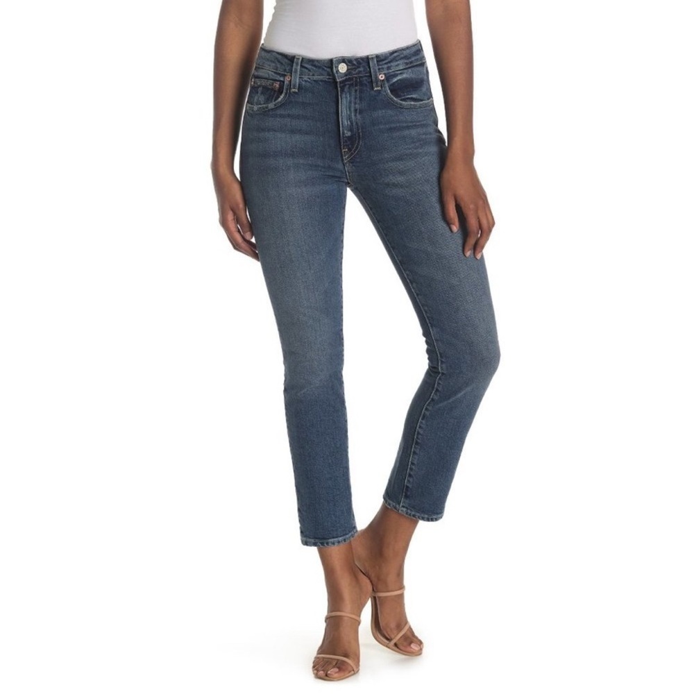 Trave Irina Slim Straight Ankle High Rise Jeans in Wonderwall Size 28